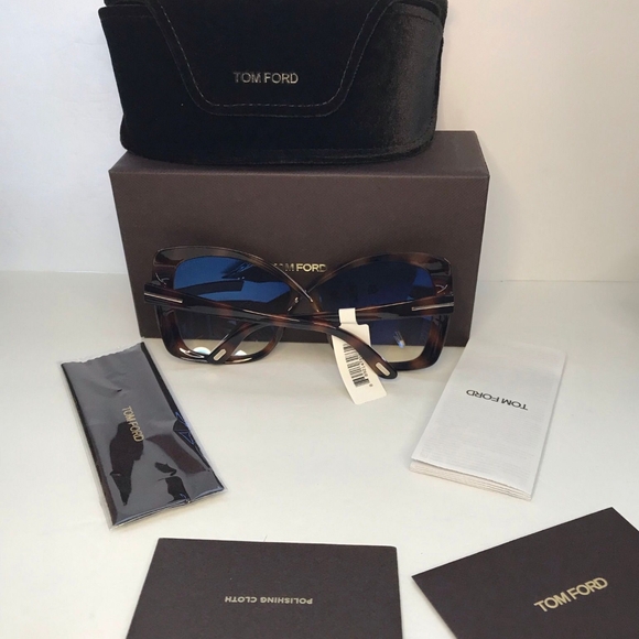 New - 💯 Original TOM FORD FT0943 JASMIN HAVANA SUNGLASSES - Picture 12 of 14